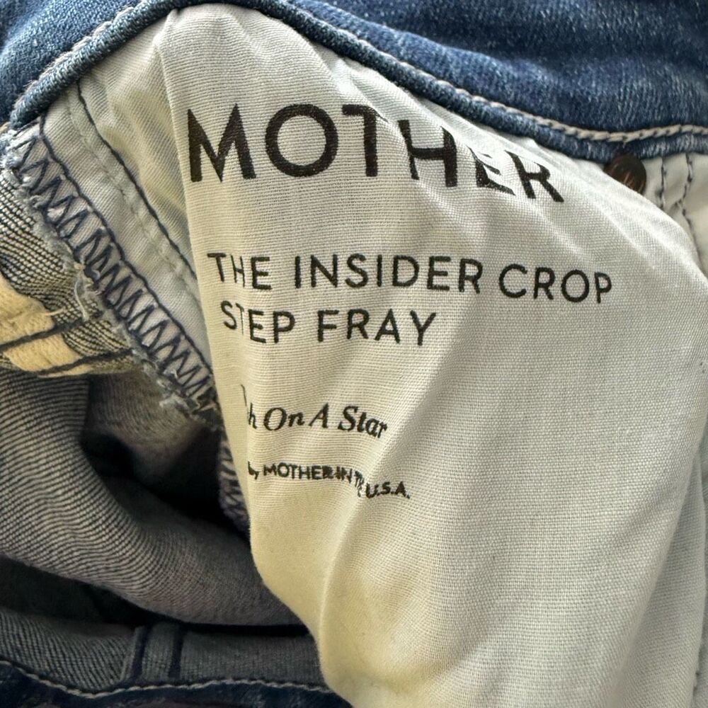 Mother Women’s 25 Insider Crop Step Fray Wish Upon A Star Jeans View 6